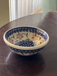 Polish Boleslawiec Pottery Bowl 6 1/2" Diameter. Fixed Price $22.99.