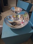 Nambe Scoop Server, Mini Two-tiered Chip And Dip 7 X 5.5. Fixed Price $44.45.