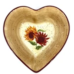 Pfaltzgraff Evening Hand Painted Heart Shaped Serving Dish Bowl Sunflower. Fixed Price $38.95.