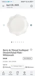 Juliska, Berry & Thread Scalloped Dessert/salad Plate Set Of 4, #jdss/w. Fixed Price $145.00.