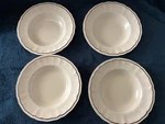 4 Kensington Staffordshire Ironstone Soup Bowls Canterbury Sommerset Hyde Park. Fixed Price $15.99.