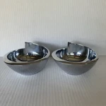 Dansk Ascend Accent Bowls Metal Serveware Set Of Two 5.25" Diameter. Fixed Price $20.00.