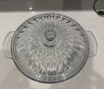 Pioneer Woman Adeline 2.5QT Round Clear Glass Casserole Dish With Lid. Fixed Price $37.99.