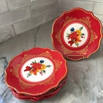 New Pioneer Woman 4 Winter Bouquet 8.5" Red Floral Dessert Salad Plates. Fixed Price $29.98.
