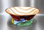 Tracy Porter Artesian Road Collection Centerpiece Pedestal Bowl Peacock Motif. Fixed Price $88.20.
