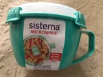 New Sistema Vented Microwave Plastic Noodle Bowl, 31.7OZ./940 Ml, Aqua Teal. Fixed Price $16.95.