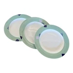 Studio Nova Dinner Plate Color Chip Blue Porcelain Geometric LM215 3PC Set. Fixed Price $19.18.