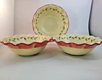 Set Of 3 Pfaltzgraff Napoli 8 1/2" Fluted Individual Pasta Bowls. Fixed Price $36.00.