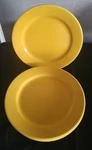 (2) Waechtersbach Fun Factory Yellow Salad Plates 8 1/4". Fixed Price $40.00.