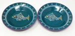 Le Souk Ceramique Fish Bowls 9 1/4" Tunisia Set Of 2. Fixed Price $60.00.