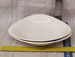 2 Villeroy & Boch Dune Lines Oval Coupe Soup Bowls. Fixed Price $40.36.