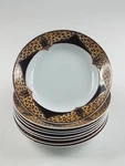 8PC American Atelier Aa Cheetah 7025-20 9.25 Inch Soup Cereal Bowls. Fixed Price $52.44.