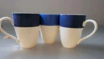 Lenox American By Design Continental Dining Blue Set 3 Coffee Cups / Mugs. Fixed Price $21.59.