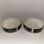 Mikasa Intaglio Arabella Soup Cereal Bowls Set Of Blue Tulip Pattern 6.25". Fixed Price $19.95.
