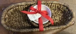 New Hallmark Appetizer Serving Set Basket & White Ceramic Bowl W/tag Chips Dip. Fixed Price $14.99.