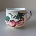 Stoneware Tomato Soup Mug Bowl Floral French Country Cottage Core White Blue. Fixed Price $10.99.