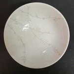 Japanese Ramen Noodle Udon Bowl 8.25" Ceramic Grey White Ume Cherry Blossom. Fixed Price $84.99.