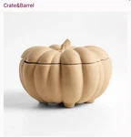 Crate&barrel Marin Natural Recycled Lidded Pumpkin Server. Fixed Price $21.00.