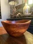 Lipper International Cherry Finished Wood Wavy Rim Large Serving Or Display Bowl. Fixed Price $19.99.