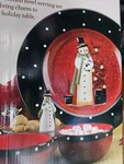 Certified International 17 Snowman Platter & 3 Section Bowls Vtg Hand Painted. Fixed Price $95.99.