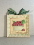 Vintage Mud Pie Hanging Kitchen Dining Country Wall Art Raspberries Bowl Resin. Fixed Price $14.88.
