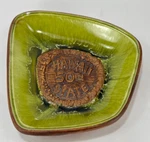Tg Treasure Craft Trinket Dish Plate Hawaii Pottery Green Glaze Ceramic Usa. Fixed Price $17.65.