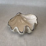 Pottery Barn Under The Sea Ceramic Clam Oyster Shell Dish Bowl 7.5". Fixed Price $29.99.