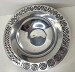 Wilton Armetale Reggae Pattern Pewter Salad Serving Bowl. Fixed Price $24.50.