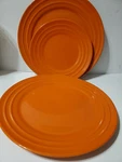Lot Of Rachael Ray Double Ridge Orange Dinner Plates And Salad. Fixed Price $12.99.