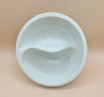 Obol Original Never Soggy Cereal Bowl W/spiral Slide & Grip White Large Usa 7.5". Fixed Price $11.29.