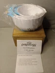 Prepology 3 Piece Nesting Mixing Bowl Set With Pour Spouts Blue New Open Box. Fixed Price $16.00.