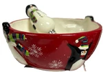 St. Nicholas Square Jolly 14OZ Dip Bowl & Spreader 2 Pc. Snowman Penguin Theme. Fixed Price $7.97.