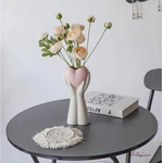 Hand Holding Heart Vase - 9'' White Ceramic Modern Decor For Home & Weddings. Fixed Price $42.97.
