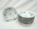 Set Of 8 Johann Haviland Berry Bowls Blue Garland Floral Fine China 5 Inch. Fixed Price $24.00.