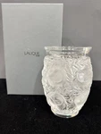 Lalique Crystal Bagatelle Vase Sparrows Mint Condition W/box Retail $1,350. Fixed Price $450.00.