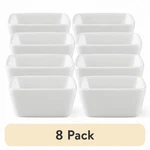 Better Homes & Gardens 8 Pack White Porcelain Square Dipped Bowls 6OZ Sauce Cups. Fixed Price $25.99.