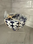 West Elm Cobalt Blue Indigo Tie Dye Nesting Kitchen Bowls Set Of 3 New. Fixed Price $30.00.