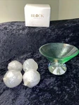 Block Crystal Jc Penny Hand Crafted In Poland Decorative Bowl W/ Balls Set New!. Fixed Price $14.99.