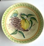 Vtg Vietri Orange Bands Pottery Serving Bowl Fruit Design Italy 1970+ *read. Fixed Price $43.99.