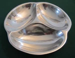 Vintage Namb #589 3 Section Divided Heavy Serving Snack Candy Dish Bowl 8.5. Fixed Price $39.95.