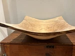 Stinson Studios Large 17 Artisan Hand-turned Square Ambrosia Maple Bowl- Canada. Fixed Price $99.99.