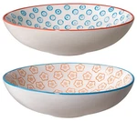 Bloomingville Ceramic Pasta Bowls Emma - Colorful Serving Dish Dia 7.5'' 2'',. Fixed Price $43.53.
