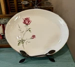 Vintage 1950S Homer Laughlin HLC3656 Pink Floral Oval Platter 13" X 9.75". Fixed Price $11.35.