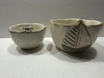 Mud Pie Coastal Stoneware Bowl Set Sailboat Seagull Nautical Beach Decor. Fixed Price $18.99.