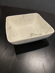 Laurie Gates Antilles White Square Vegetable Bowl Serving 11 1/8". Fixed Price $35.00.