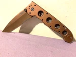 Crkt M16-14D Carson Flipper Combo Tanto Desert Alum Handles Knife -- Great. Fixed Price $77.99.