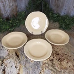 Pottery Barn Emma 8.5" Scalloped Salad Plate/shallow Bowl-set Of 4/YELLOWHOBNAIL. Fixed Price $19.95.