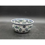 Ceramika Artystyczna Polish Pottery Blue Floral Fluted Bowl Boleslawiec 501 5". Fixed Price $19.99.