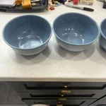 Set Of 4 Tommy Bahama Turquoise 6 Melamine Cereal Soup Bowls Crackle Rustic. Fixed Price $15.00.