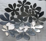 Retro Ikea Stockholm Stainless 17" Floral Fruit Bowl Monica Mulder Centerpiece. Fixed Price $23.50.